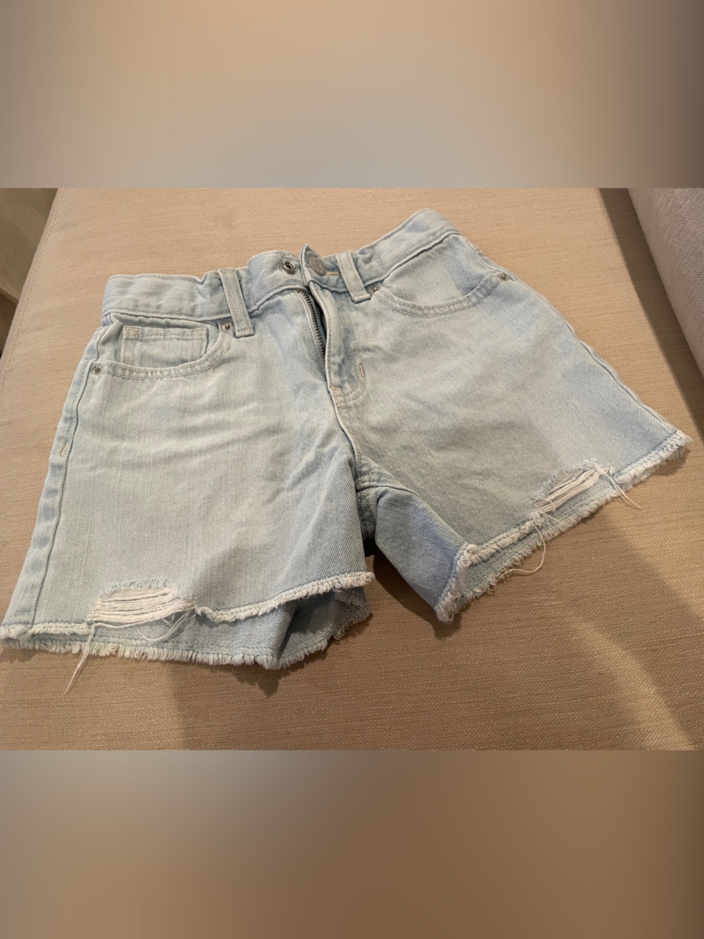 Girl's Old Navy Light Blue Distressed Denim Shorts